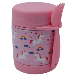 Φαγητοδοχείο θερμός ανοξείδωτο Unicorn 300ml 8.5x11.5εκ Sidirela E-1103