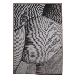 Χαλάκι-Διάδρομος υφασμάτινο King No26 Γραμμές γκρι-μαύρο 135x67εκ Sidirela E-4326