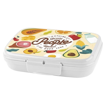 Φαγητοδοχείο παιδικό πλαστικό λευκό 600ml Sidirela E-3615