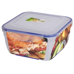 Φαγητοδοχείο τετράγωνο με καπάκι ασφαλείας 1600ml 14281