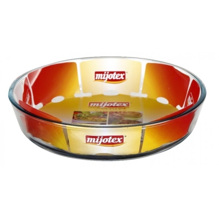 Ταψί πυρίμαχο γυάλινο 26εκ στρογγυλό 2,1lt Mijotex 23239