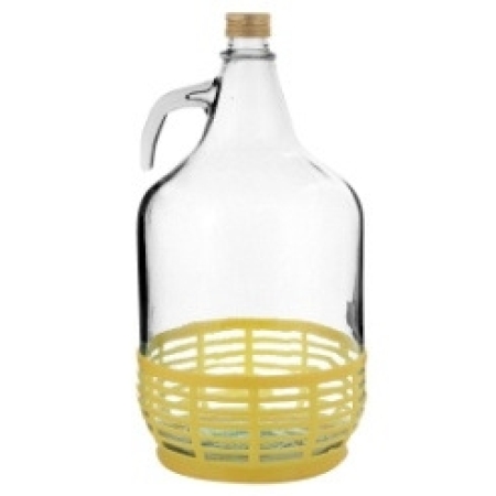 Νταμιτζάνα γυάλινη 5Lt με καπάκι Ιταλίας Venus 23359