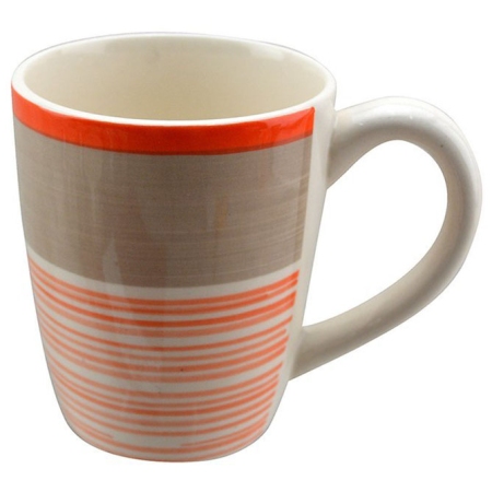 Κούπα κεραμική πορτοκαλί-μπεζ 385cc Venus 89523