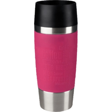 Κούπα ταξιδίου ανοξείδωτη σιλικόνης ροζ 360ml Tefal K30871