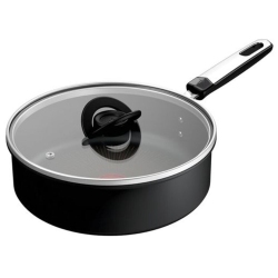 Σωτέζα αντικολλητική με καπάκι Excellence Black 24εκ Tefal G32032