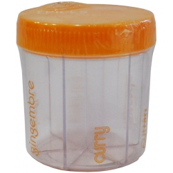 Βάζο μπαχαρικών 6 θέσεων πλαστικό πορτοκαλί 9x9.5εκ KM4064D24