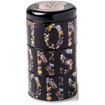 Κουτί μεταλλικό μαύρο 3πλο 15εκ. Espiel HUG111