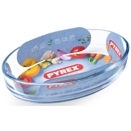 Ταψί πυρίμαχο γυάλινο οβάλ 35x24εκ Pyrex 334600