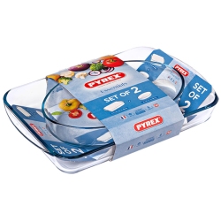 Ταψιά πυρίμαχα σετ 2 τεμαχίων Essentials 40+30εκ Pyrex 390102