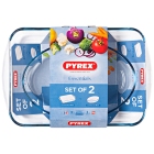 Ταψιά πυρίμαχα σετ 2 τεμαχίων Essentials 40+30εκ Pyrex 390102