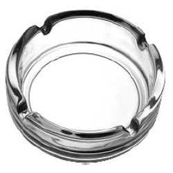 Σταχτοδοχείο γυάλινο στρογγυλό 10.5x3.5εκ Uniglass 60055