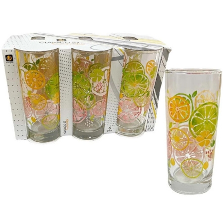 Ποτήρια νερού σετ 6 τεμαχίων Citrus fruits 270cc Uniglass 91206D432