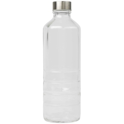 Μπουκάλι γυάλινο με βιδωτό καπάκι διάφανο 1Lt Stripes Uniglass 72602C02