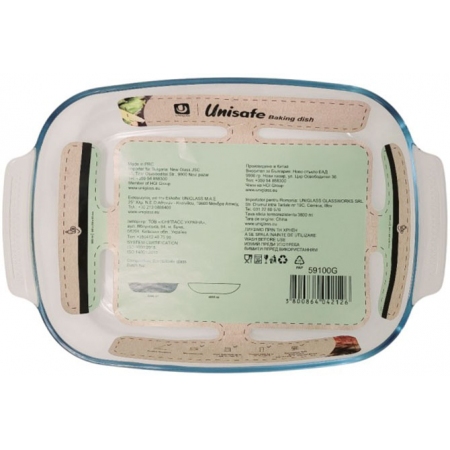 Ταψί πυρίμαχο γυάλινο ορθογώνιο 3.8Lt Uniglass 59100G