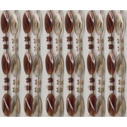 Κουρτίνα πόρτας κρόσι-χάντρα 100x220εκ κονιάκ σταχτί