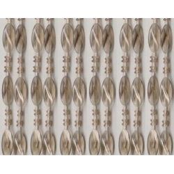 Κουρτίνα πόρτας κρόσι-χάντρα 140x230εκ σταχτί