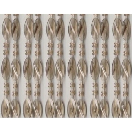 Κουρτίνα πόρτας κρόσι-χάντρα 140x230εκ σταχτί