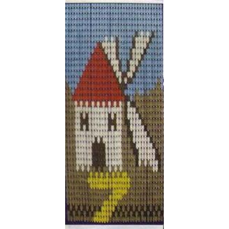 Κουρτίνα πόρτας φυλλαράκι 100x220εκ Ανεμόμυλος Chios Hellas ΚΟ107B