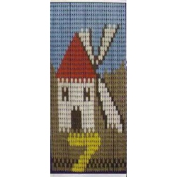 Κουρτίνα πόρτας φυλλαράκι 140x230εκ Ανεμόμυλος Chios Hellas KO116B