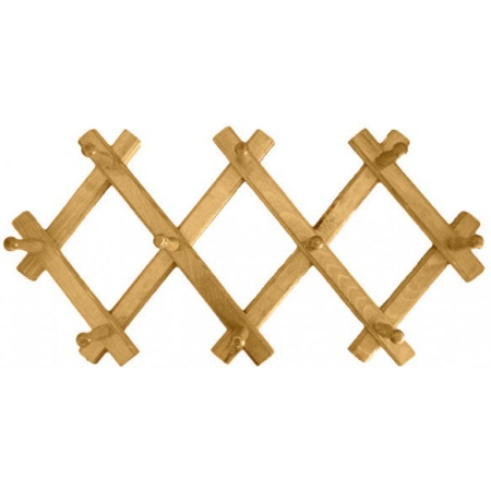 Κρεμάστρα τοίχου ξύλινη   Φυσαρμόνικα   φυσικό 004115