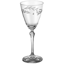 Ποτήρι κρασιού κρυστάλλινο με στρας Στεφάνι 22εκ Capolavoro Γ9
