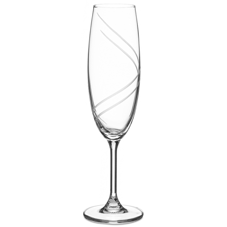 Ποτήρια σαμπάνιας κρυστάλλινα σετ 6 τεμαχίων Sylvia 220cc Capolavoro 05.0150.004