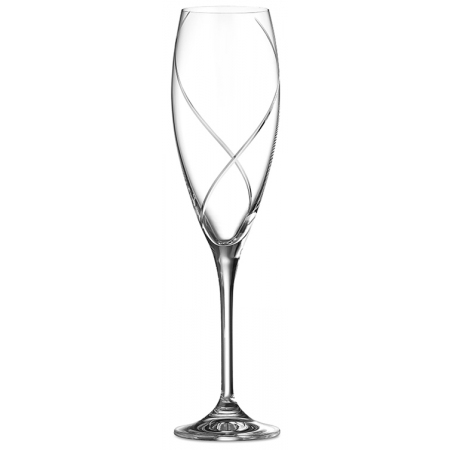 Ποτήρια σαμπάνιας κρυστάλλινα σετ 6 τεμαχίων Lenny 220cc Capolavoro 07.0179.004