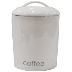 Βάζο αποθήκευσης πορσελάνης Coffee λευκό 13x19εκ Ecology R0EC5139