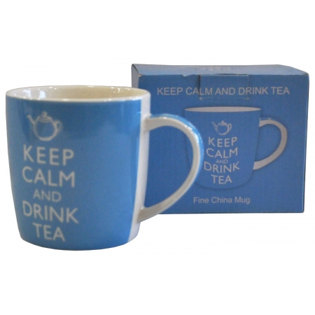 Κούπα πορσελάνης Drink tea γαλάζιο 9x12x9εκ R2S R0229KE