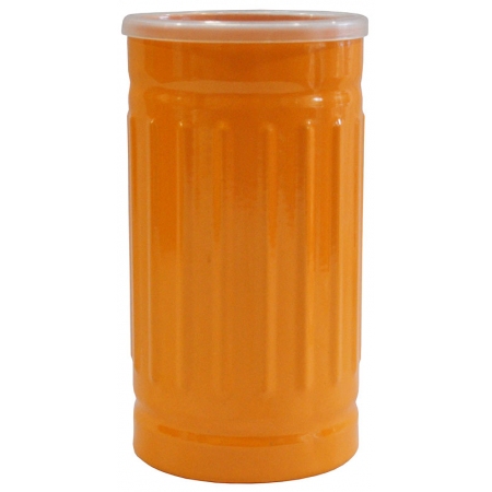 Ποτηράκι μπάνιου μεταλλικό πορτοκαλί 6.7x13εκ Pol D31-5