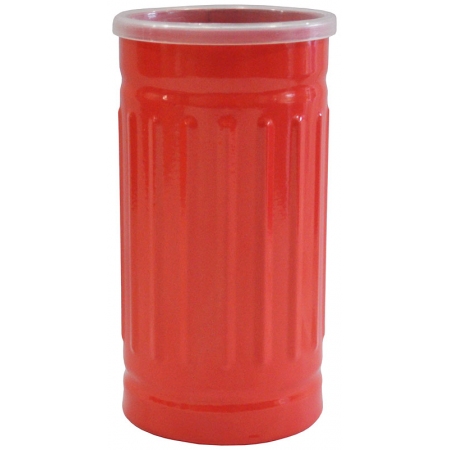 Ποτηράκι μπάνιου μεταλλικό κόκκινο 6.7x13εκ Pol D31-6