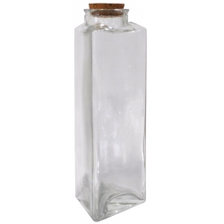 Βάζο αποθήκευσης γυάλινο διάφανο 9.5x8.5x25.5εκ Pol 4112015