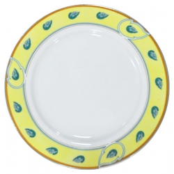 Πιάτα πορσελάνης σετ 20 τεμαχίων λευκό-κίτρινο Pol 4112058