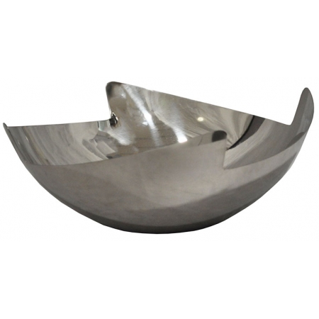 Φρουτιέρα-Μπωλ ανοξείδωτη ασημί 30x11εκ Pol PBS-060