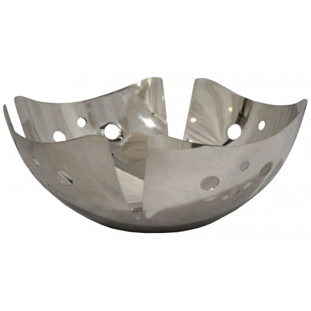 Φρουτιέρα-Μπωλ ανοξείδωτη ασημί 28.5x11.5εκ Pol PBS-013-B