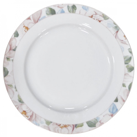 Πιάτα πορσελάνης σετ 72 τεμαχίων Λουλούδια λευκό MZ Porcelain 4112070