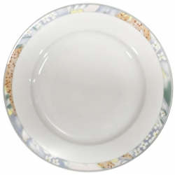 Πιάτα πορσελάνης σετ 72 τεμαχίων Λουλούδια λευκό MZ Porcelain 4112072