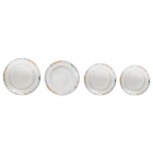 Πιάτα πορσελάνης σετ 72 τεμαχίων Λουλούδια λευκό MZ Porcelain 4112072