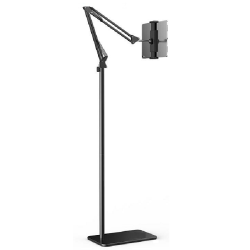 Βάση τάμπλετ-κινητού επιδαπέδια μεταλλική μαύρη 1.4m LY 29454