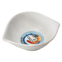 Μπωλ ορεκτικών πορσελάνης λευκό-γαλάζιο 9x7.5x3εκ Pol 4112128