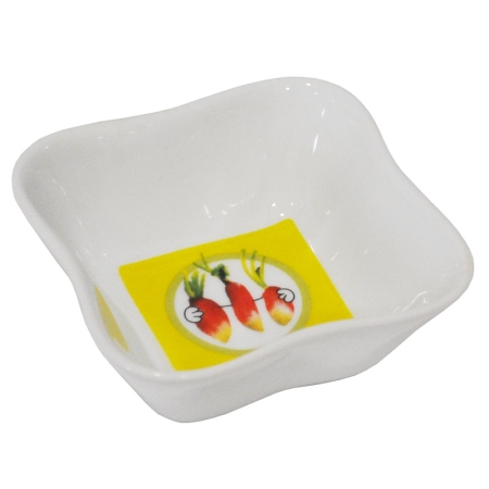 Μπωλ ορεκτικών πορσελάνης λευκό-πράσινο 7x7x3εκ Pol 4112129