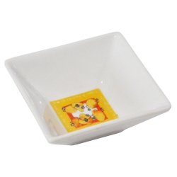 Μπωλ ορεκτικών πορσελάνης λευκό-πορτοκαλί 7x7x3εκ Pol 4112131