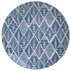 Πιάτο φρούτου πορσελάνης λευκό/γαλάζιο 19εκ Click 6-60-043-0016