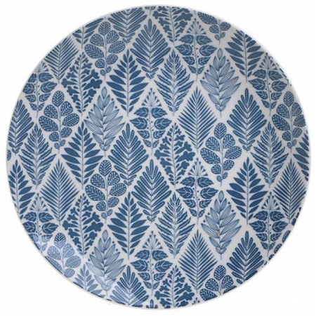 Πιάτο φρούτου πορσελάνης λευκό/γαλάζιο 19εκ Click 6-60-043-0016