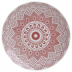 Πιάτο φρούτου πορσελάνης λευκό/κόκκινο 19εκ Click 6-60-043-0021