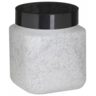 Βάζο αποθήκευσης γυάλινο λευκό-μαύρο 1Lt Click 6-60-805-0097