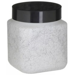 Βάζο αποθήκευσης γυάλινο λευκό-μαύρο 1Lt Click 6-60-805-0097