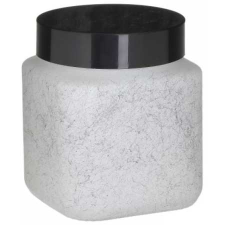 Βάζο αποθήκευσης γυάλινο λευκό-μαύρο 1Lt Click 6-60-805-0097