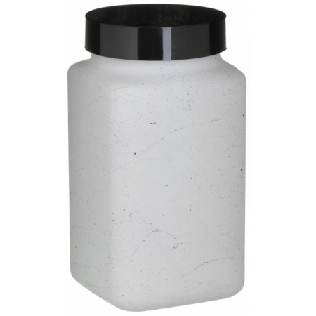 Βάζο αποθήκευσης γυάλινο λευκό-μαύρο 2Lt Click 6-60-805-0099