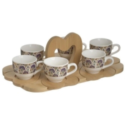 Φλυτζάνια καφέ σετ 6 τεμαχίων πορσελάνης λευκό-natural 90cc Click 6-60-476-0037